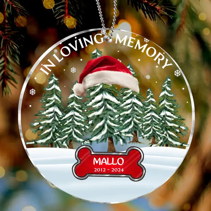 Personalized Dog Acrylic Ornament - Upload Photo - Memorial Gift Idea For Dog Lover/Christmas - In Loving Memory Of