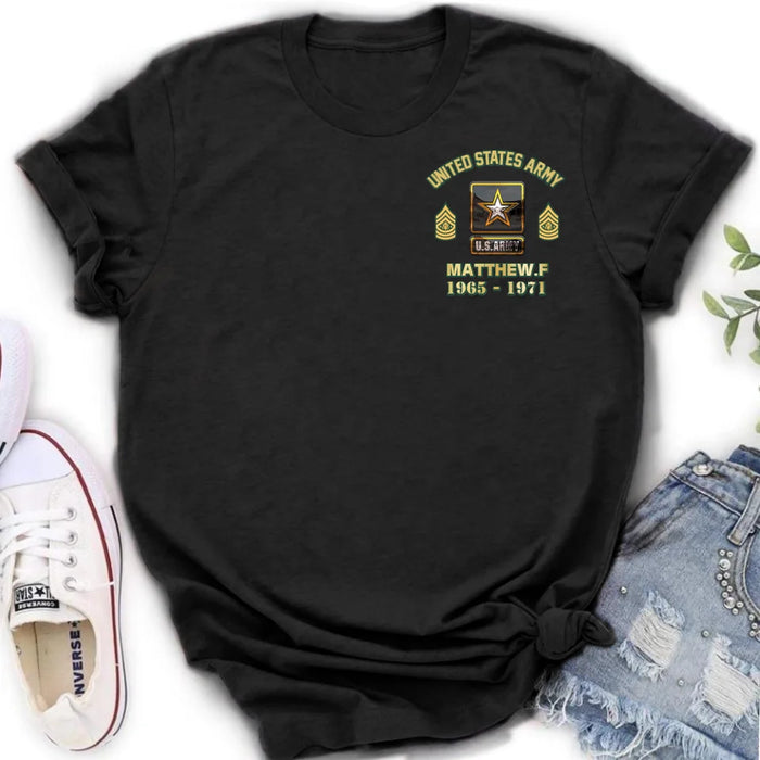 Personalized Veteran Shirt/Hoodie - Gift Idea for Veteran - Custom Name Logo Rank