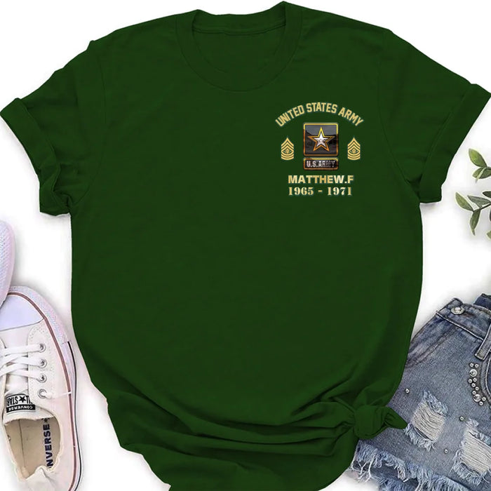 Personalized Veteran Shirt/Hoodie - Gift Idea for Veteran - Custom Name Logo Rank