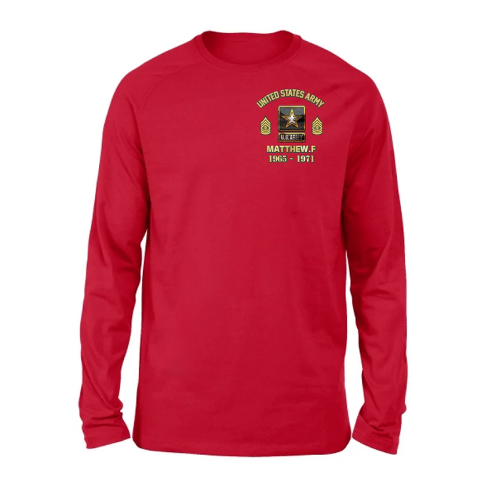 Personalized Veteran Shirt/Hoodie - Gift Idea for Veteran - Custom Name Logo Rank