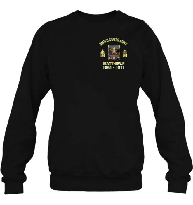 Personalized Veteran Shirt/Hoodie - Gift Idea for Veteran - Custom Name Logo Rank