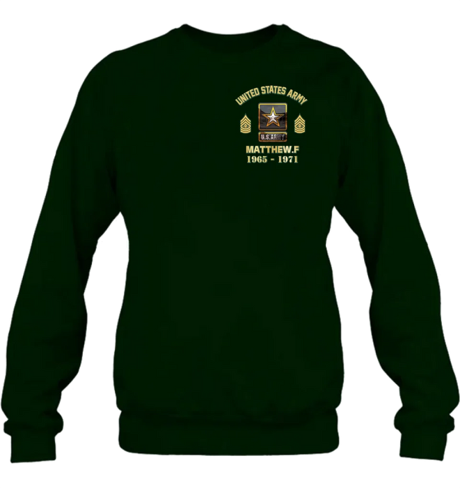Personalized Veteran Shirt/Hoodie - Gift Idea for Veteran - Custom Name Logo Rank
