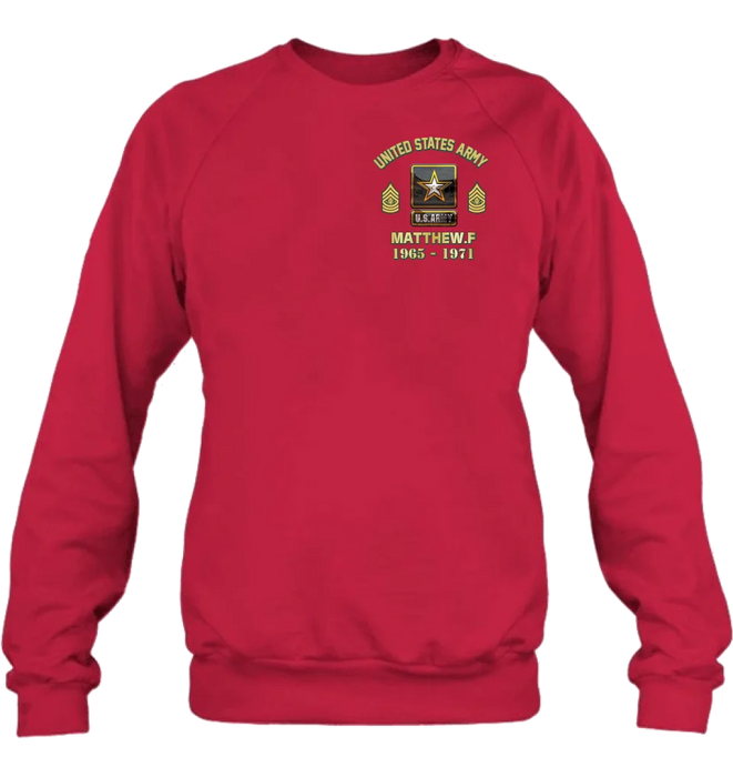 Personalized Veteran Shirt/Hoodie - Gift Idea for Veteran - Custom Name Logo Rank