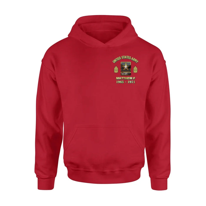 Personalized Veteran Shirt/Hoodie - Gift Idea for Veteran - Custom Name Logo Rank
