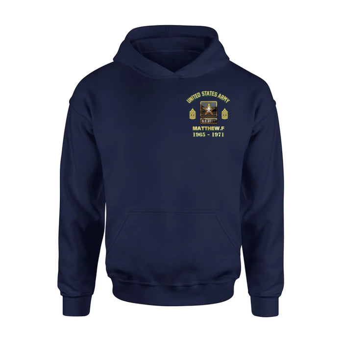 Personalized Veteran Shirt/Hoodie - Gift Idea for Veteran - Custom Name Logo Rank