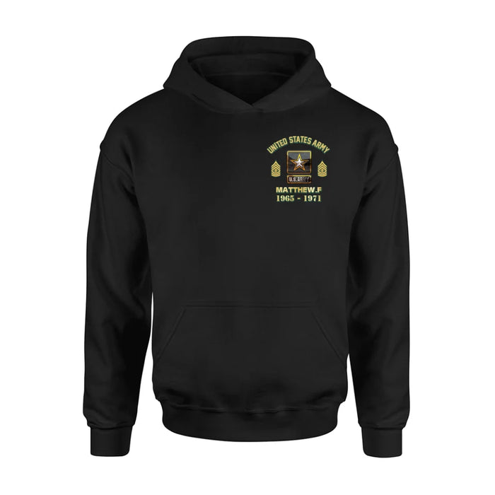 Personalized Veteran Shirt/Hoodie - Gift Idea for Veteran - Custom Name Logo Rank
