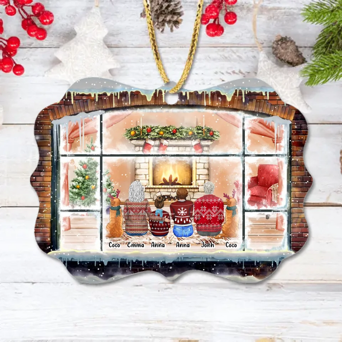 Personalized Family Wooden Ornament - Christmas Gift Idea For Family/Couple/Pet Lover