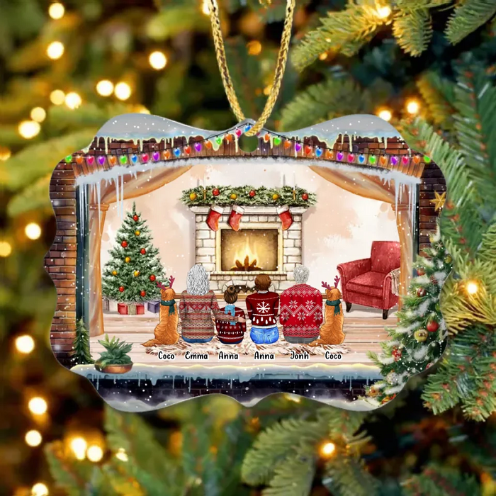Personalized Family Wooden Ornament - Christmas Gift Idea For Family/Couple/Pet Owner