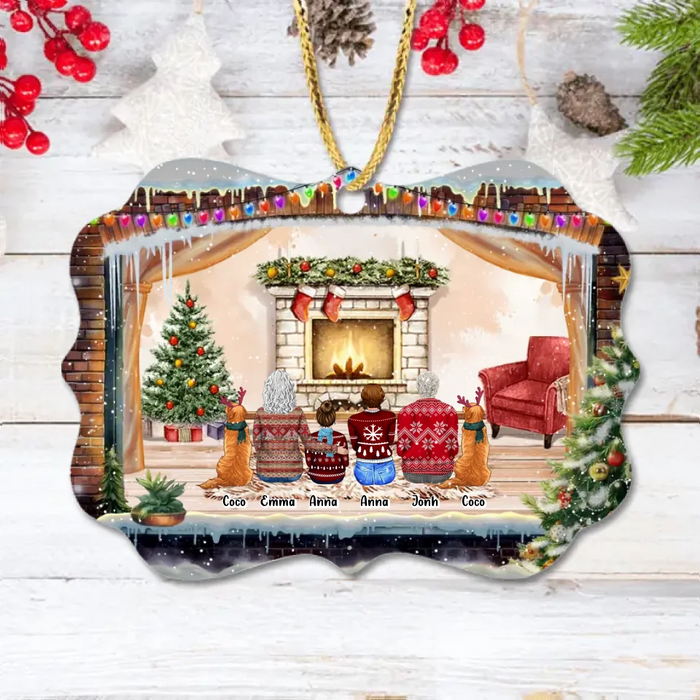 Personalized Family Wooden Ornament - Christmas Gift Idea For Family/Couple/Pet Owner