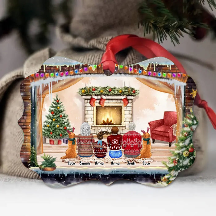 Personalized Family Wooden Ornament - Christmas Gift Idea For Family/Couple/Pet Owner