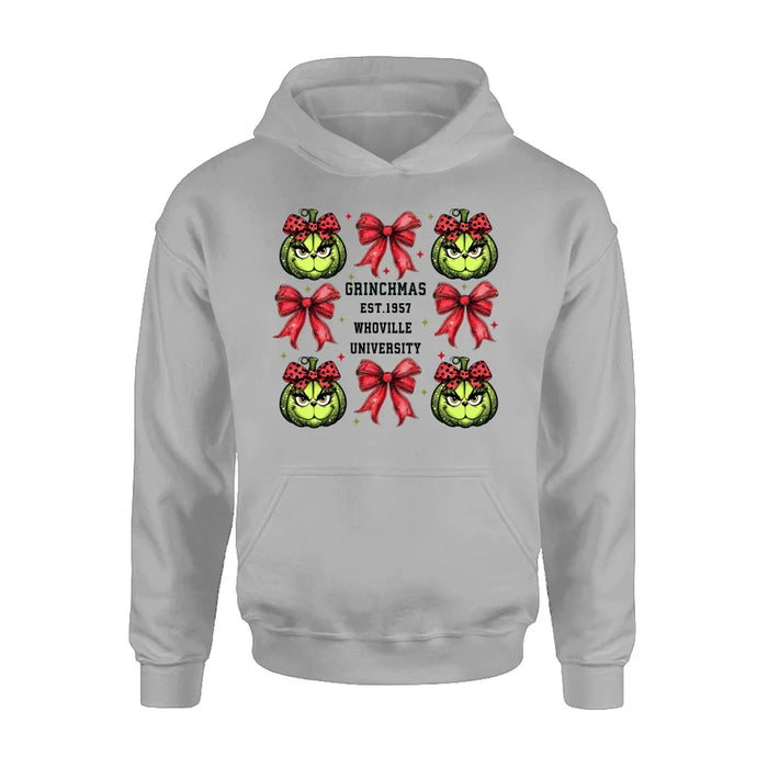 Personalized Grinchmas University T-shirt/Long Sleeve/Sweatshirt/Hoodie - Gift Idea For Christmas