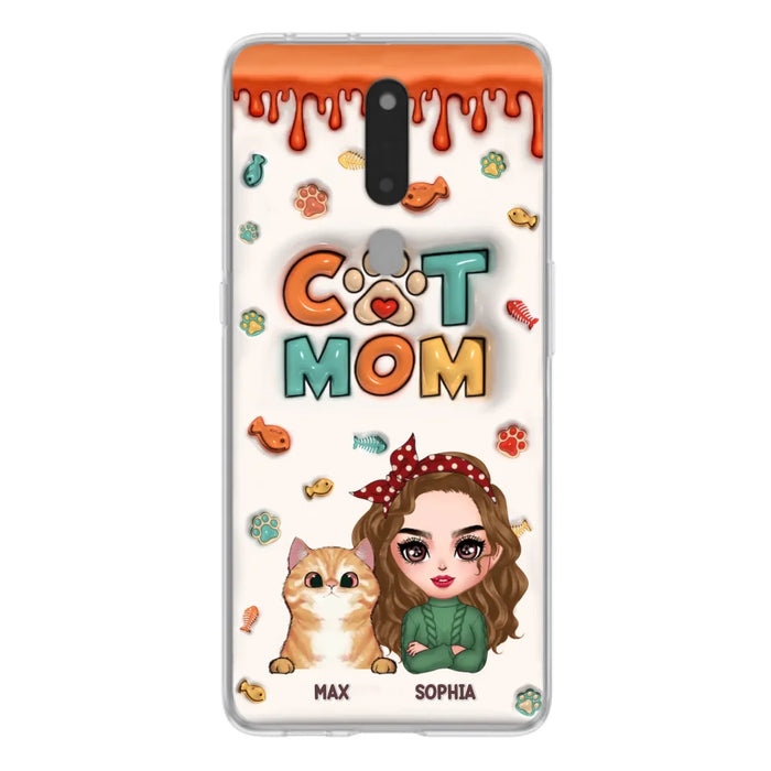 Personalized Cat Mom Phone Case - Christmas Gift Idea For Cat Lover - Up to 4 Cats - Oppo/ Xiaomi/ Huawei