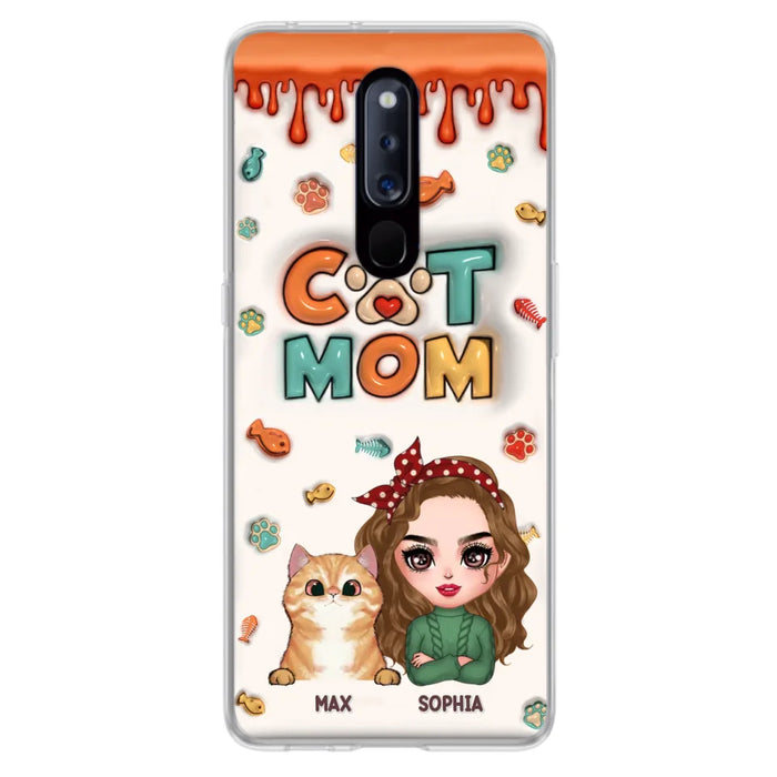 Personalized Cat Mom Phone Case - Christmas Gift Idea For Cat Lover - Up to 4 Cats - Oppo/ Xiaomi/ Huawei