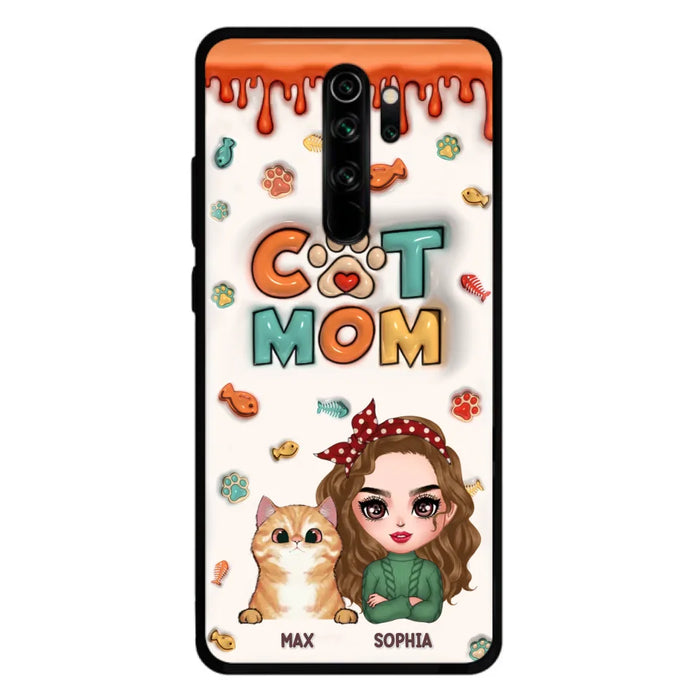 Personalized Cat Mom Phone Case - Christmas Gift Idea For Cat Lover - Up to 4 Cats - Oppo/ Xiaomi/ Huawei