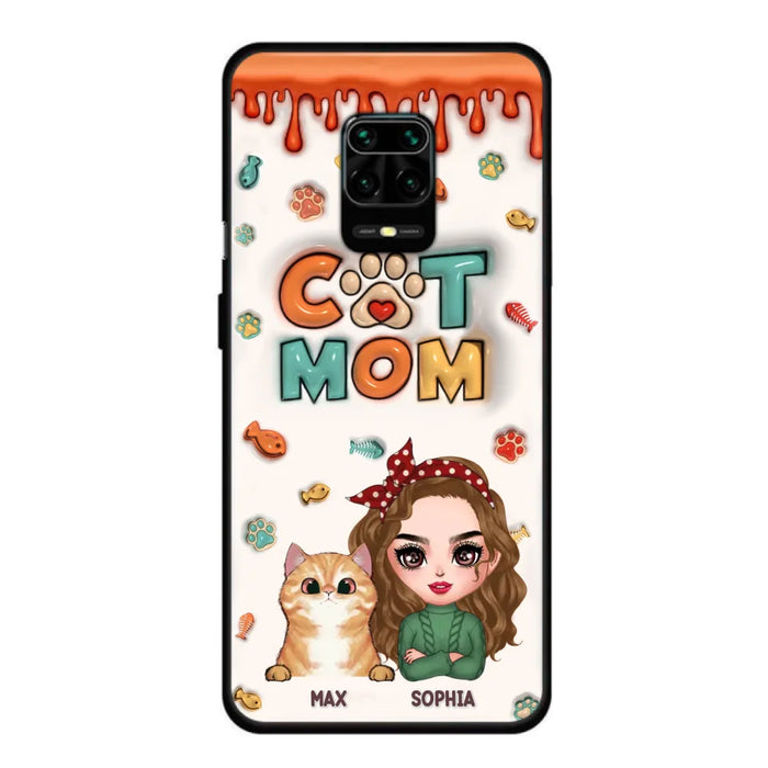 Personalized Cat Mom Phone Case - Christmas Gift Idea For Cat Lover - Up to 4 Cats - Oppo/ Xiaomi/ Huawei
