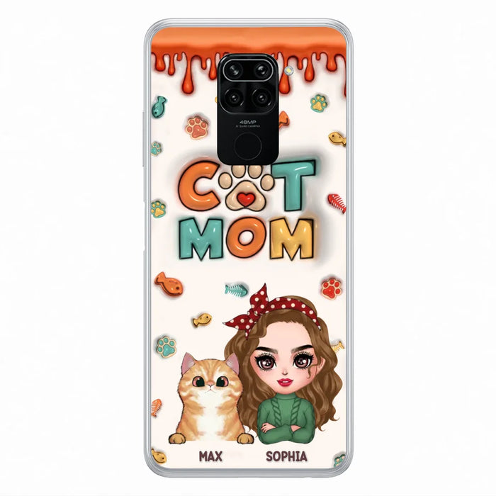 Personalized Cat Mom Phone Case - Christmas Gift Idea For Cat Lover - Up to 4 Cats - Oppo/ Xiaomi/ Huawei