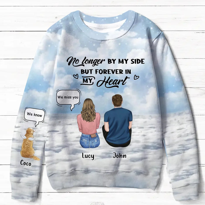 Personalized Dog Memorial AOP Sweater - Up to 6 Pets - Memorial Gift Idea For Pet Lover - No Longer By My Side But Forever In My Heart