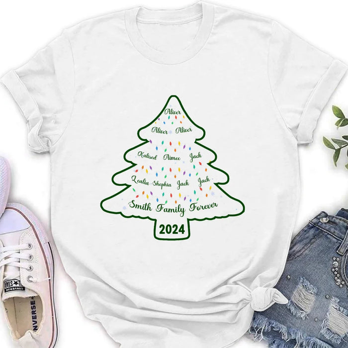 Personalized Family Name Shirt/Hoodie - Christmas Gift For Family - Up to 10 People