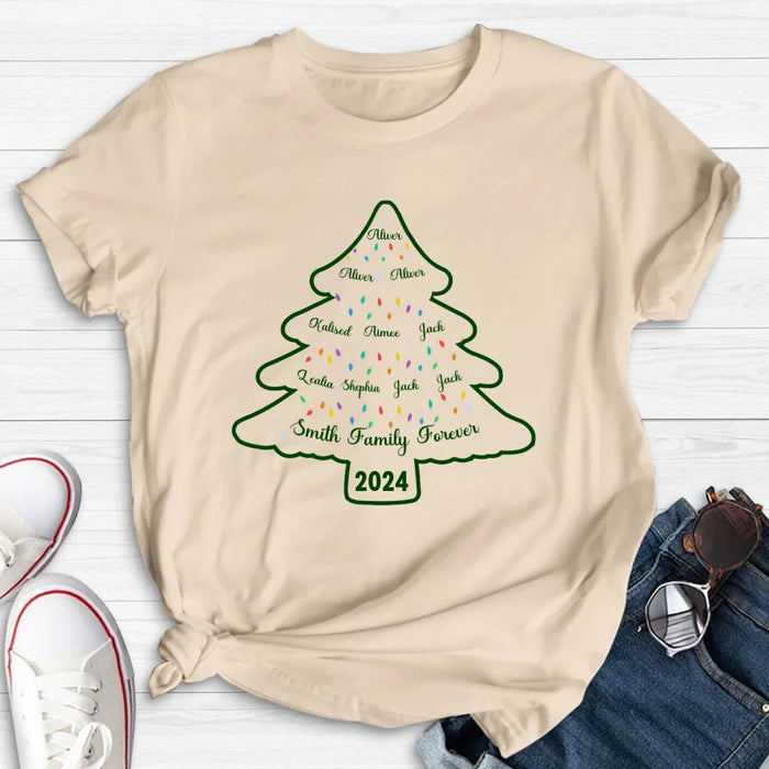 Personalized Family Name Shirt/Hoodie - Christmas Gift For Family - Up to 10 People