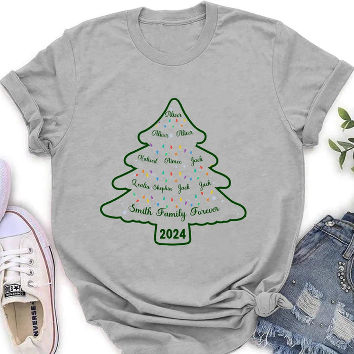 Personalized Family Name Shirt/Hoodie - Christmas Gift For Family - Up to 10 People