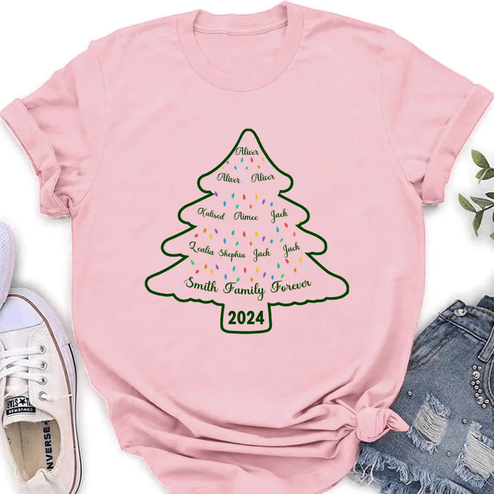 Personalized Family Name Shirt/Hoodie - Christmas Gift For Family - Up to 10 People