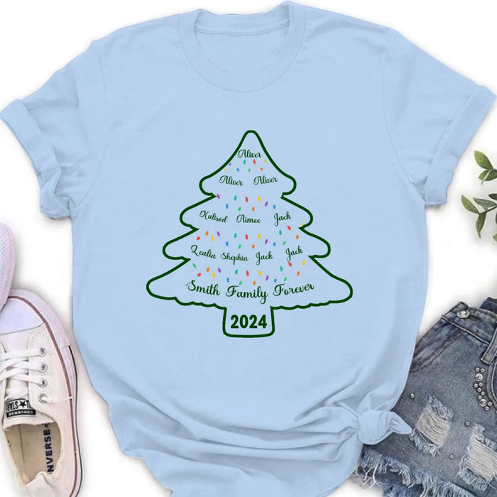 Personalized Family Name Shirt/Hoodie - Christmas Gift For Family - Up to 10 People