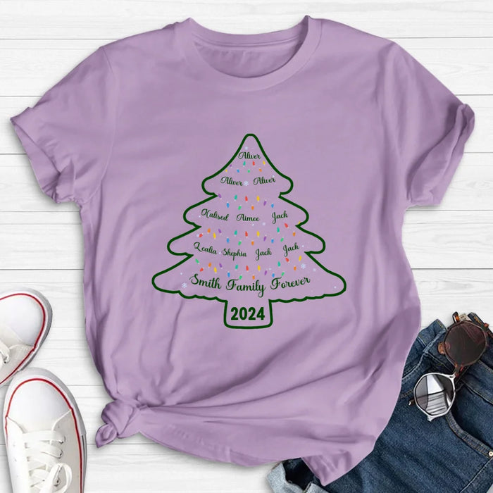 Personalized Family Name Shirt/Hoodie - Christmas Gift For Family - Up to 10 People