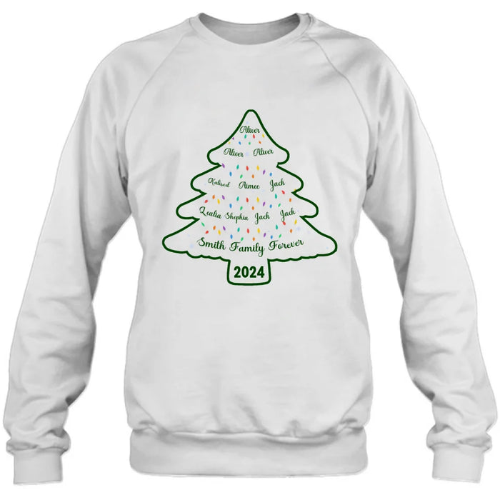 Personalized Family Name Shirt/Hoodie - Christmas Gift For Family - Up to 10 People