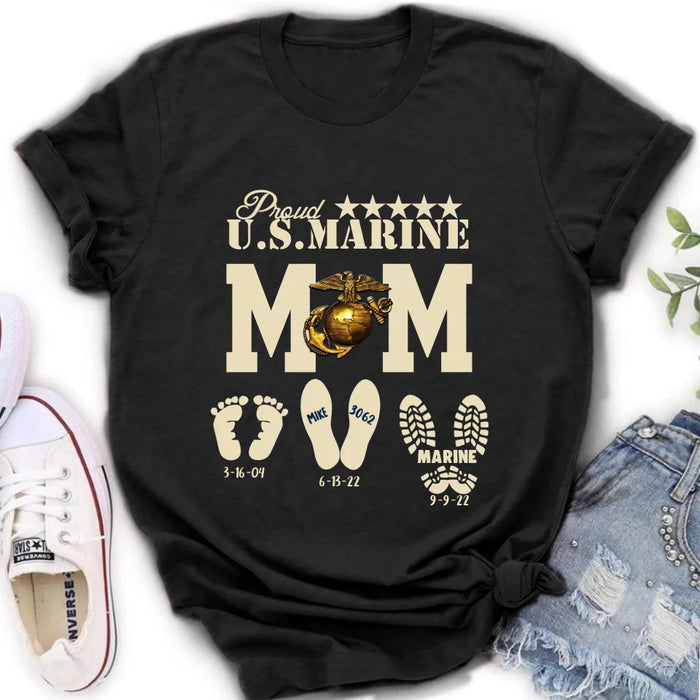 Personalized Proud U.S Army Force Mom Shirt/Hoodie - Mother's Day Gift Idea/Veteran Gift