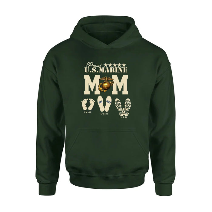Personalized Proud U.S Army Force Mom Shirt/Hoodie - Mother's Day Gift Idea/Veteran Gift