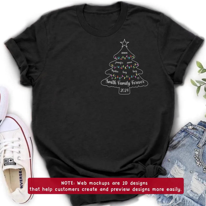 Personalized Family Christmas Embroidered T-Shirt/Sweater/Hoodie - Gift Idea For Family