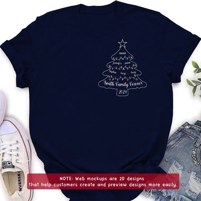 Personalized Family Christmas Embroidered T-Shirt/Sweater/Hoodie - Gift Idea For Family