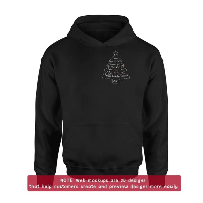 Personalized Family Christmas Embroidered T-Shirt/Sweater/Hoodie - Gift Idea For Family