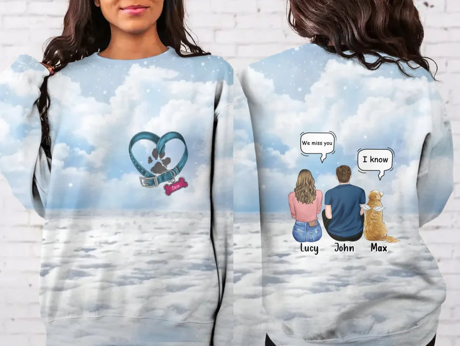 Personalized Memorial Pets AOP Sweater - Memorial Gift Idea For Pets Owner - Couple/Adult With Up to 3 Pets