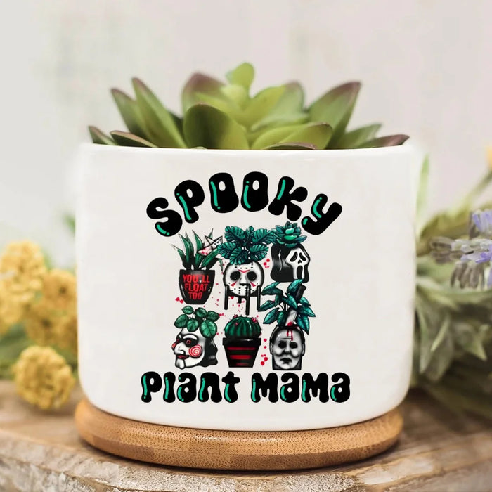 Personalized Spooky Plant Mama Plant Pot - Halloween Gift Idea For Gardening Lovers/ Grandma/ Mom