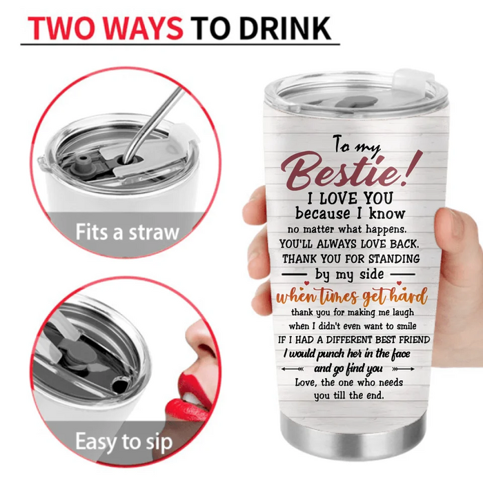 Personalized Besties Tumbler - Christmas Gift Idea for Sisters/Friends/Besties -  I Wish You Lived Next Door