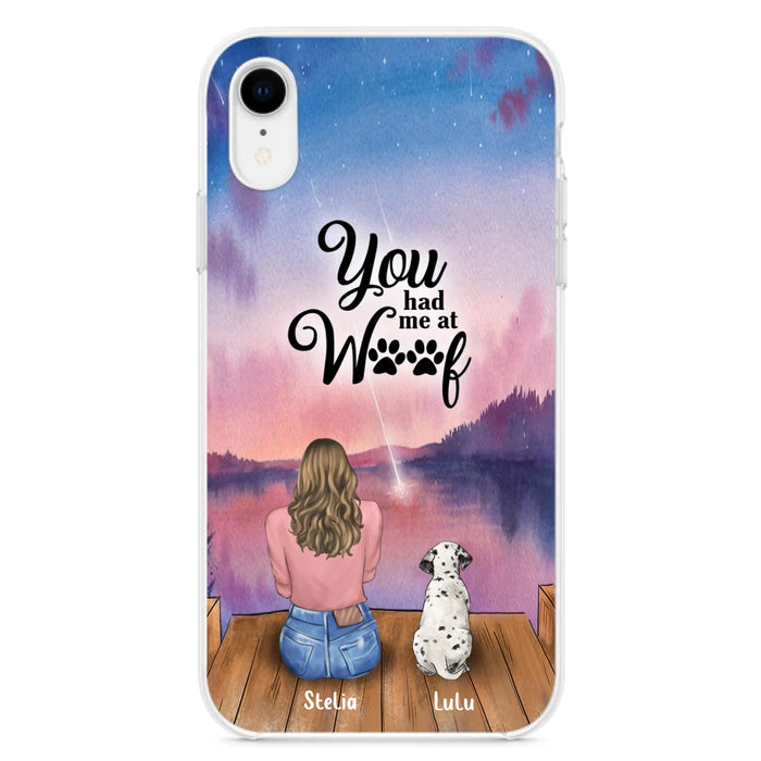 Personalized Dog Mom Phone Case - Gifts For Dog Lovers With Up to 4 Dogs - You Had Me At Woof - Case For iPhone, Samsung And Xiaomi
