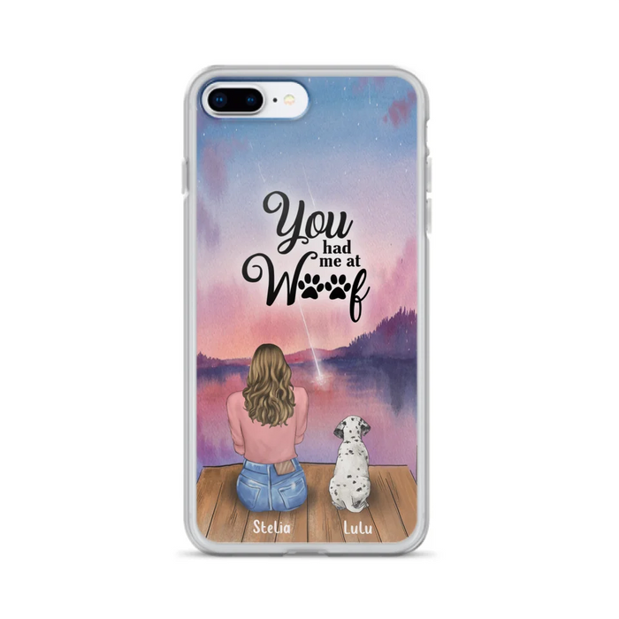 Personalized Dog Mom Phone Case - Gifts For Dog Lovers With Up to 4 Dogs - You Had Me At Woof - Case For iPhone, Samsung And Xiaomi