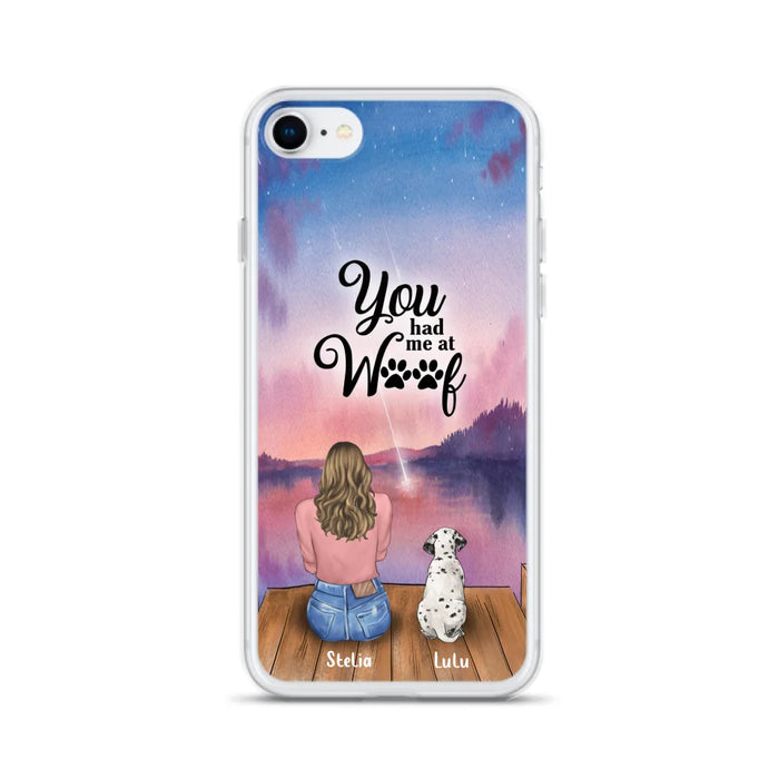 Personalized Dog Mom Phone Case - Gifts For Dog Lovers With Up to 4 Dogs - You Had Me At Woof - Case For iPhone, Samsung And Xiaomi