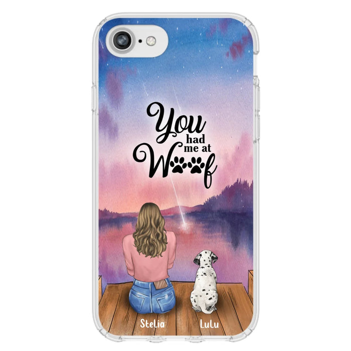 Personalized Dog Mom Phone Case - Gifts For Dog Lovers With Up to 4 Dogs - You Had Me At Woof - Case For iPhone, Samsung And Xiaomi