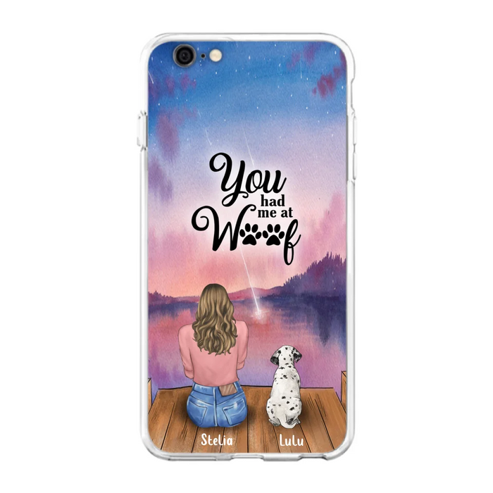 Personalized Dog Mom Phone Case - Gifts For Dog Lovers With Up to 4 Dogs - You Had Me At Woof - Case For iPhone, Samsung And Xiaomi