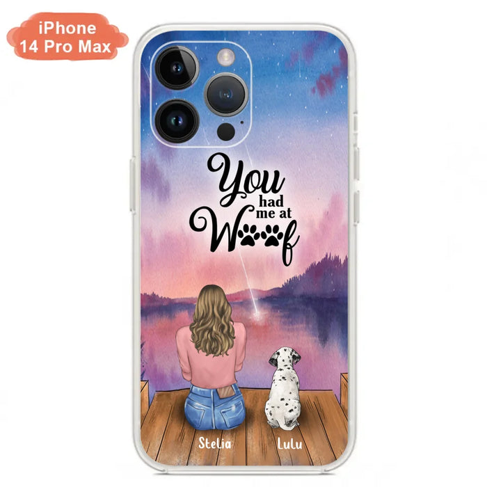Personalized Dog Mom Phone Case - Gifts For Dog Lovers With Up to 4 Dogs - You Had Me At Woof - Case For iPhone, Samsung And Xiaomi