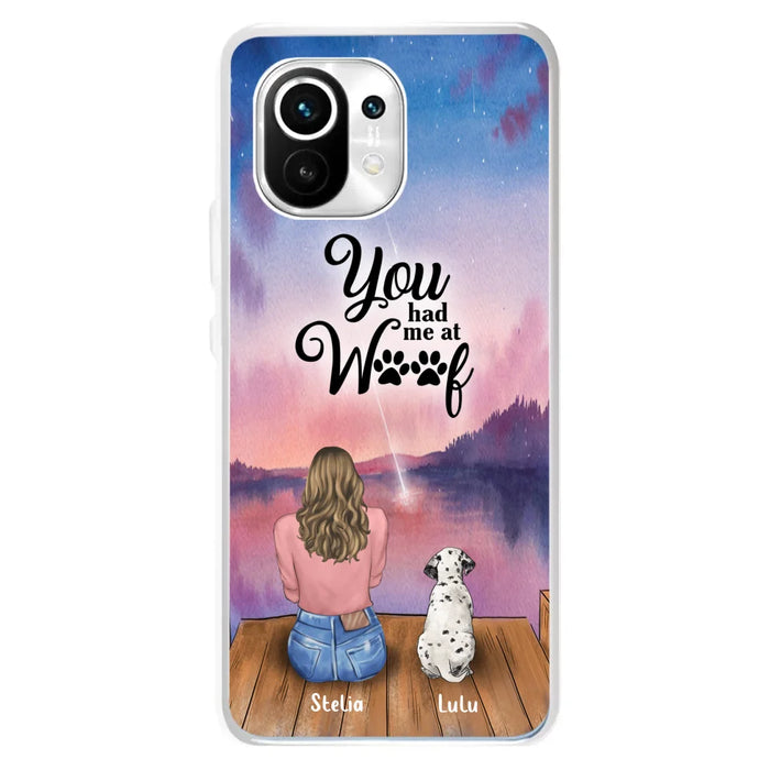 Personalized Dog Mom Phone Case - Gifts For Dog Lovers With Up to 4 Dogs - You Had Me At Woof - Case For iPhone, Samsung And Xiaomi