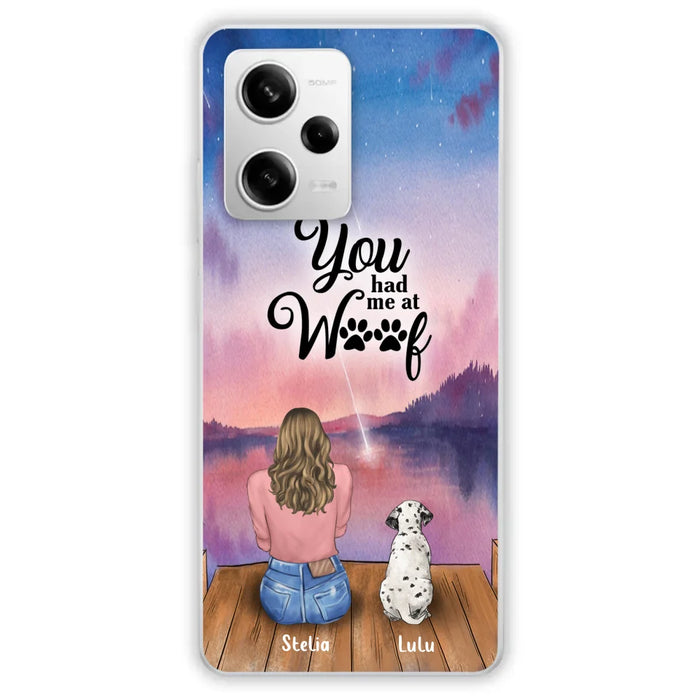 Personalized Dog Mom Phone Case - Gifts For Dog Lovers With Up to 4 Dogs - You Had Me At Woof - Case For iPhone, Samsung And Xiaomi