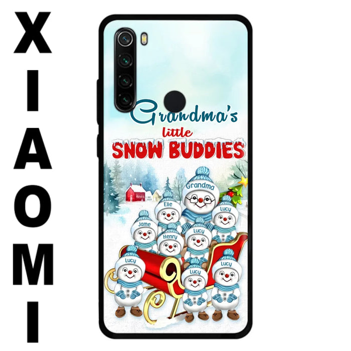 Personalized Grandma Phone Case - Christmas Gift Idea For Grandma - Up to 8 Grandkids - Case For Xiaomi/ Oppo/ Huawei - Grandma's Little Snow Buddies