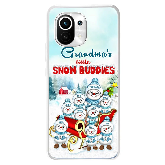 Personalized Grandma Phone Case - Christmas Gift Idea For Grandma - Up to 8 Grandkids - Case For Xiaomi/ Oppo/ Huawei - Grandma's Little Snow Buddies