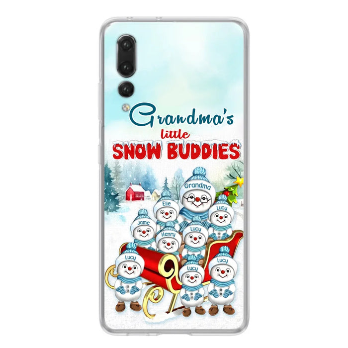 Personalized Grandma Phone Case - Christmas Gift Idea For Grandma - Up to 8 Grandkids - Case For Xiaomi/ Oppo/ Huawei - Grandma's Little Snow Buddies