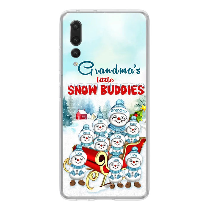 Personalized Grandma Phone Case - Christmas Gift Idea For Grandma - Up to 8 Grandkids - Case For Xiaomi/ Oppo/ Huawei - Grandma's Little Snow Buddies