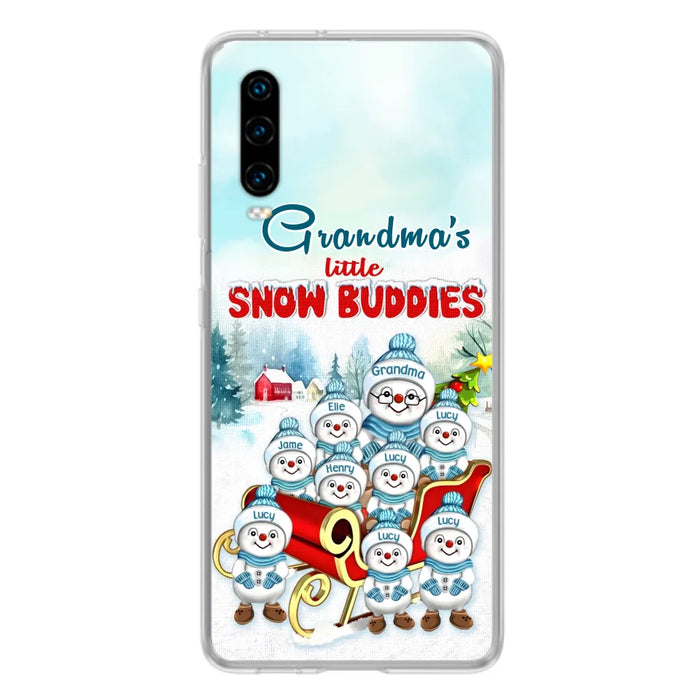 Personalized Grandma Phone Case - Christmas Gift Idea For Grandma - Up to 8 Grandkids - Case For Xiaomi/ Oppo/ Huawei - Grandma's Little Snow Buddies