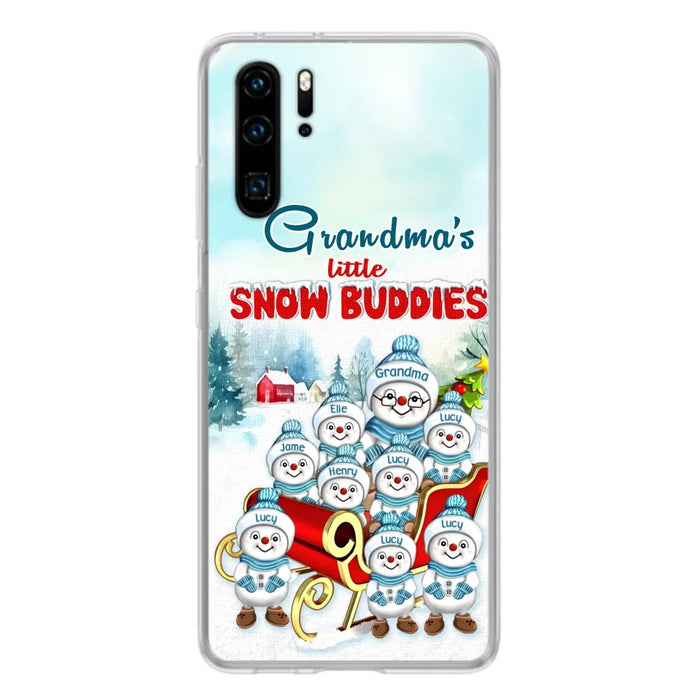 Personalized Grandma Phone Case - Christmas Gift Idea For Grandma - Up to 8 Grandkids - Case For Xiaomi/ Oppo/ Huawei - Grandma's Little Snow Buddies